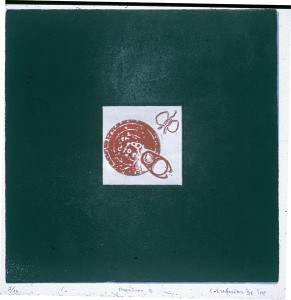 «Παράθυρο 2» χαλκογραφία, μικτή τεχνική, 2005, 33x33