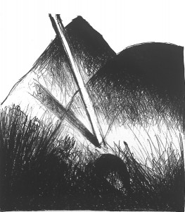 «Λίθινη εποχή Ι» λιθογραφία σε πέτρα και ξυλογραφία, 1998, 27x22